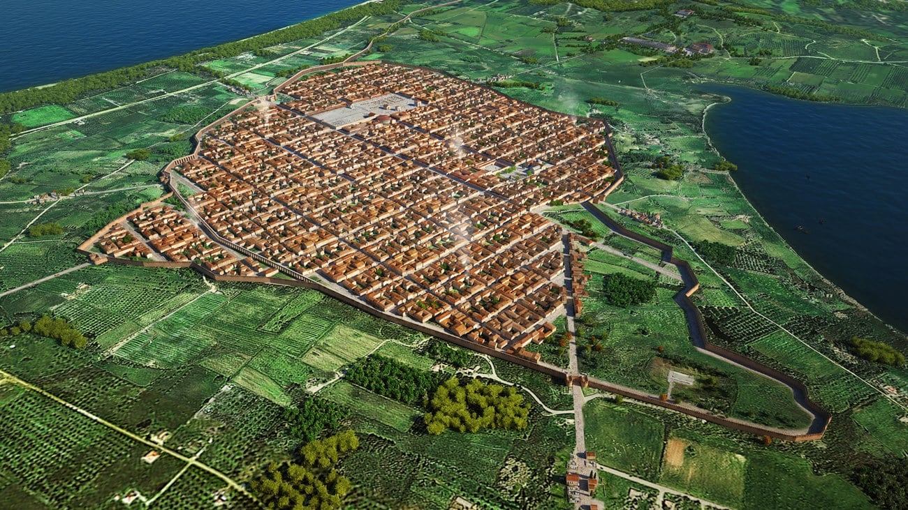 Εικονική αναπαράσταση της ρωμαϊκής πόλης